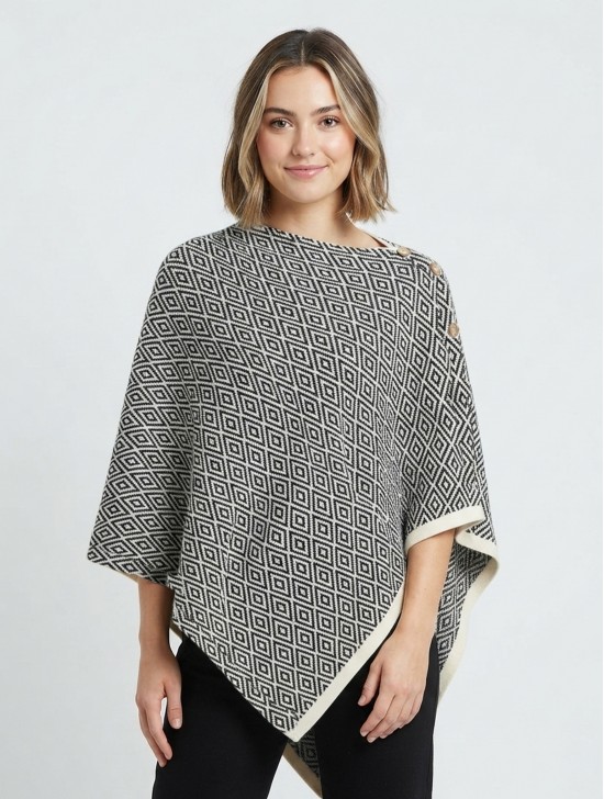 Diamond Pattern Button Shawl Diamond Pattern Button Shawl